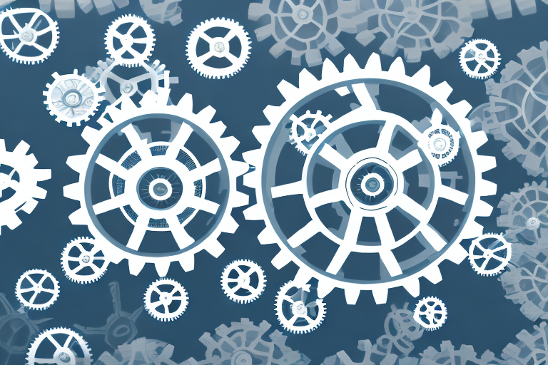 A complex system of interlocking gears to represent the granular threat identification process