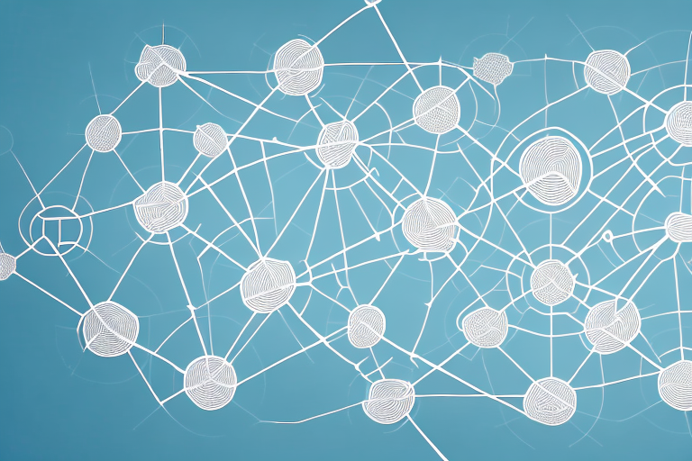 A network diagram with multiple nodes and connections