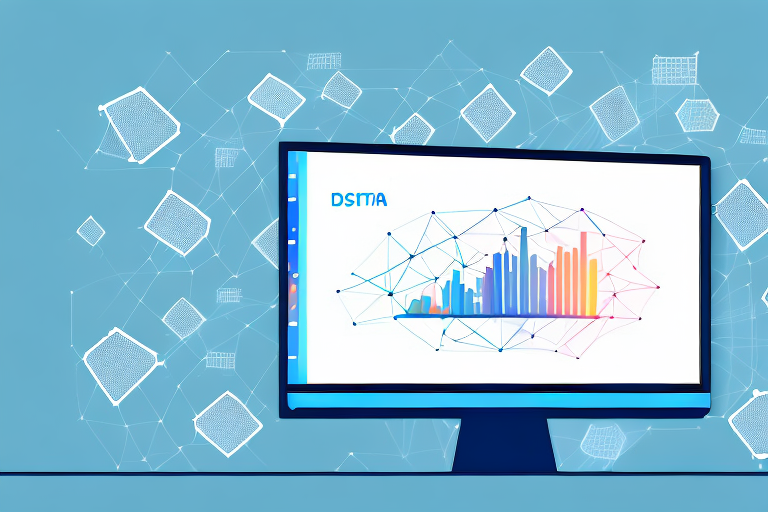 A computer screen with a big data concept displayed on it