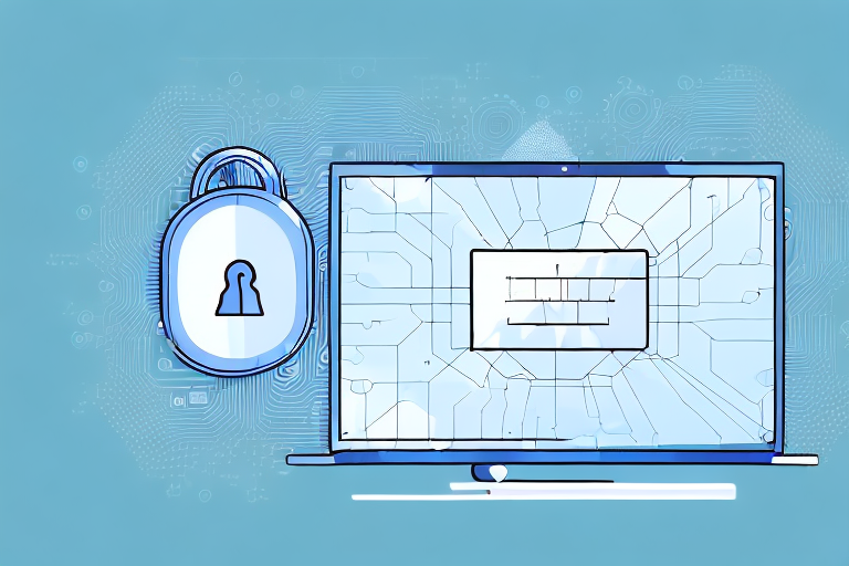 A computer system with a lock and key to represent database security