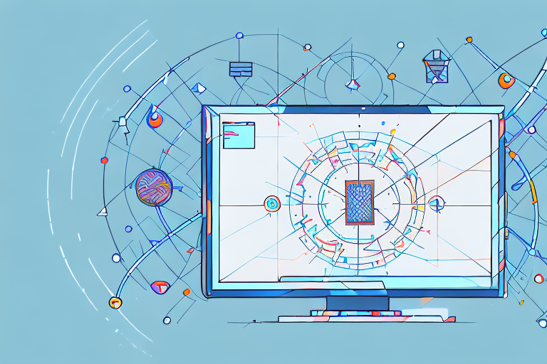 A computer system with arrows pointing to different areas