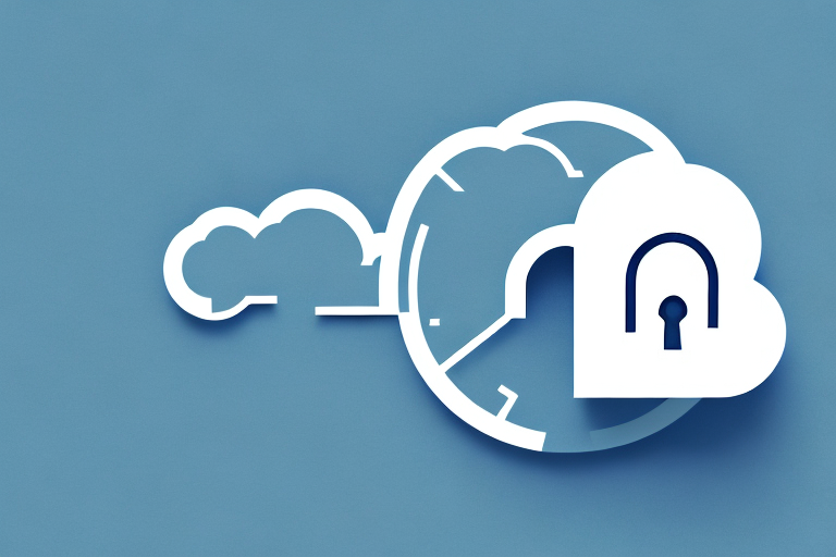 A cloud with a lock around it to represent data protection